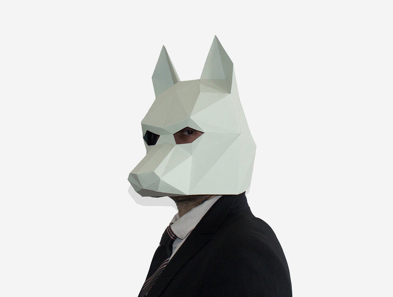 Wolf Mask <br> DIY Paper Mask Template
